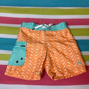 Cabana Life Fish Bones Print Swim Trunks 2T